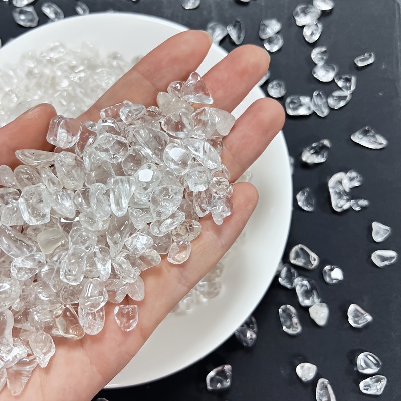 Gemstone Polishing Kit - 3-12mm Clear Quartz Chips, Clear Crystal