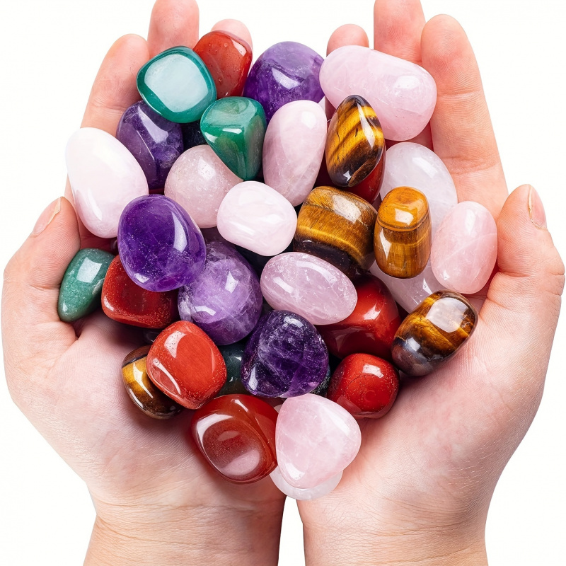 Gemstone Polishing Kit - 50g/Bag Natural Tumbled Stones And Mix