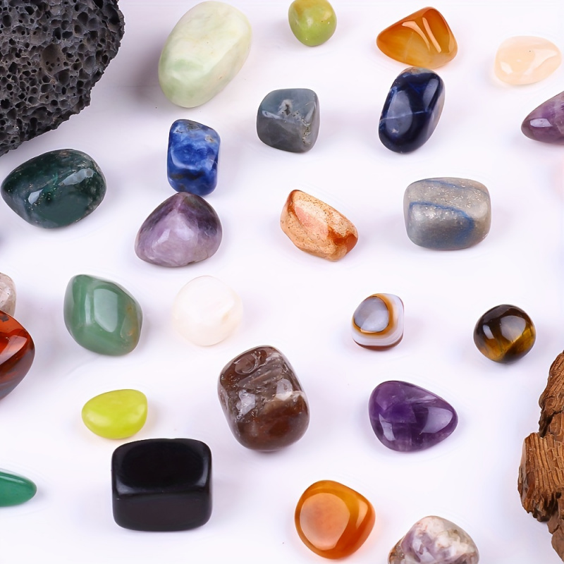50g/Bag Natural Tumbled Stones - đánh giá và giá Gemstone Polishing Kit