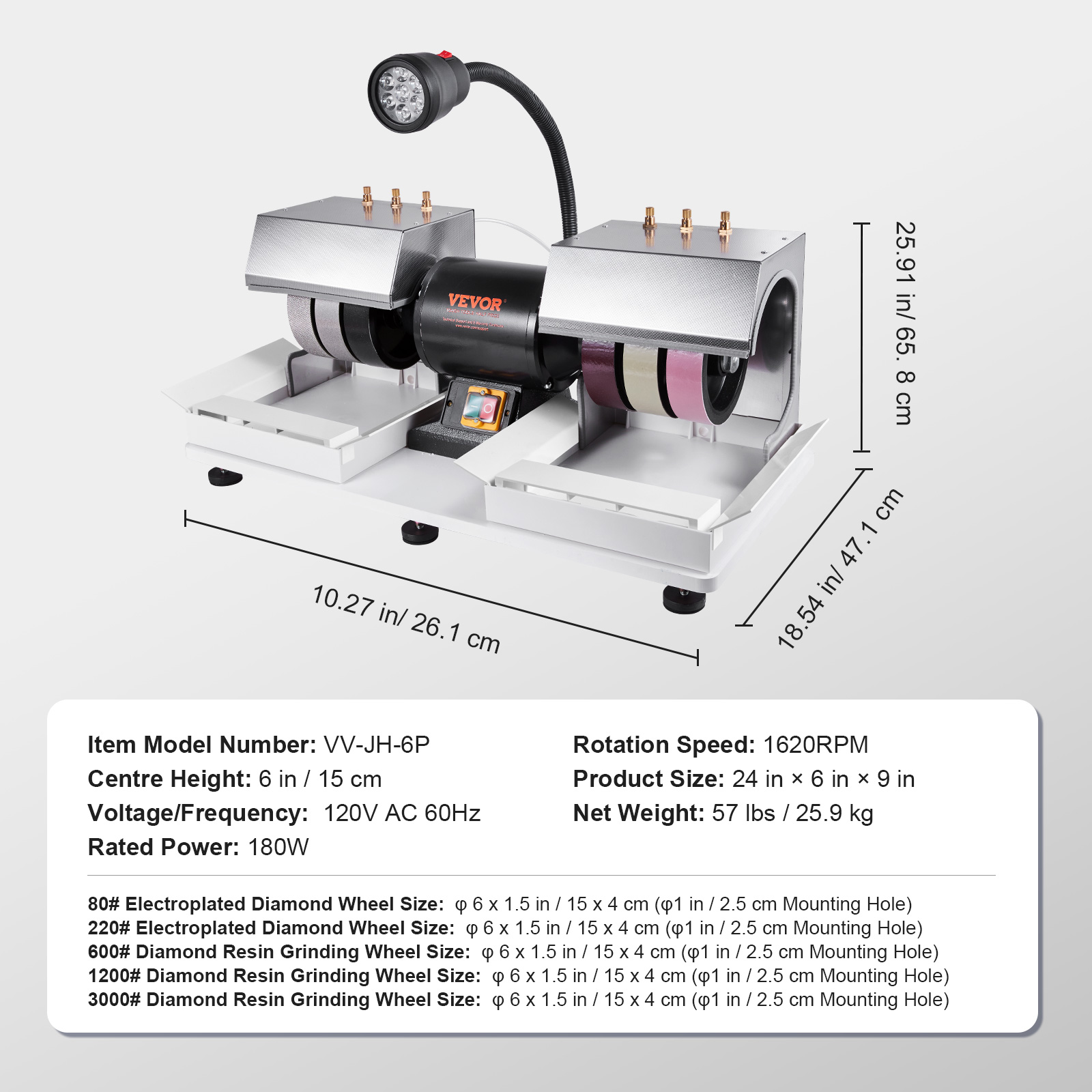6 Inch 2HP 1800RPM Lapidary Ca - đánh giá và giá Lapidary Grinder Cabbing Machine