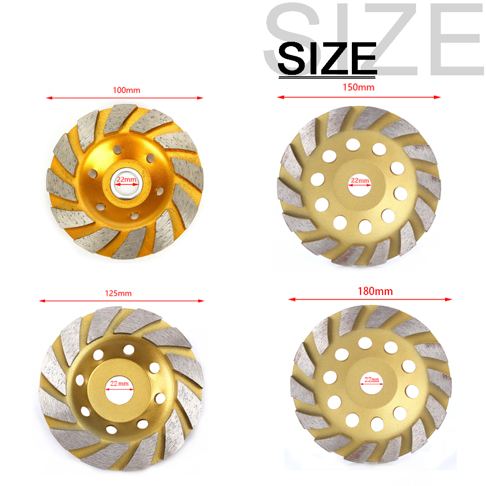 1pc100/125/150/180mm Concrete  - đánh giá và giá Diamond Grinding Wheel Lapidary