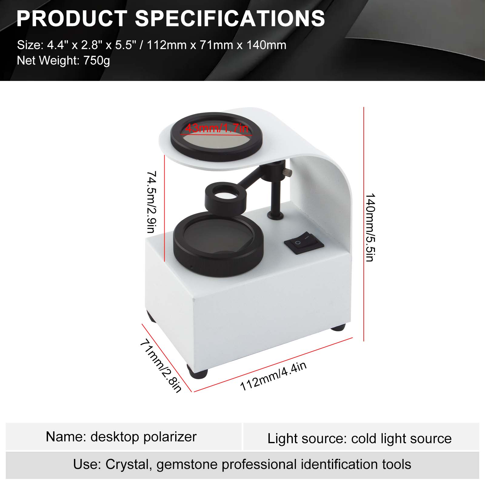 Desktop Polariscope for Gemsto - đánh giá và giá Gemstone Identification Kit